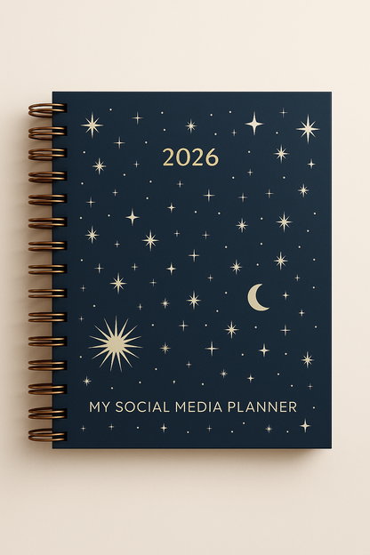 2026 Social Media Planner and Diary + Awareness Dates - Celestial Glow