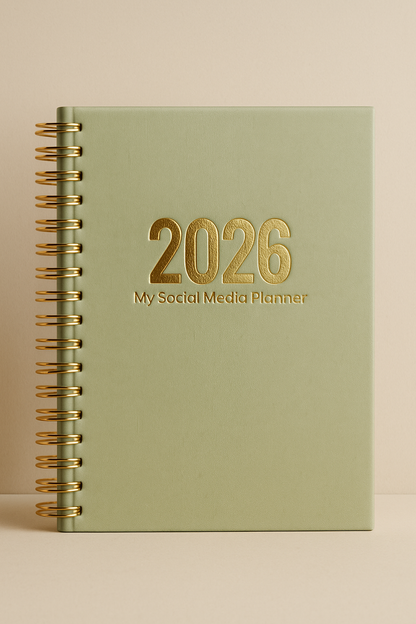 2026 Social Media Planner and Diary + Awareness Dates - Luxe Minimal Sage
