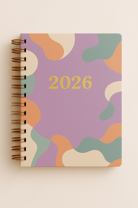 2026 Social Media Planner and Diary + Awareness Dates - Abstract Organic