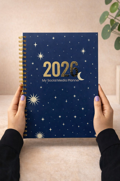 2026 Social Media Planner A4 Desk Awareness Dates - Celestial Glow