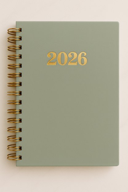 2026 Social Media Planner and Diary + Awareness Dates - Luxe Minimal Sage