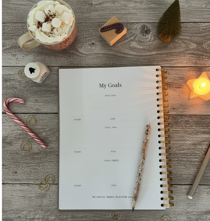 2026 Social Media Planner - A4 Desk + Awareness Dates - Abstract Organic