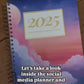 2025 Social Media Planner and Diary + Awareness Dates - Lilac Gold