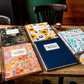 Undated Social Media Content Planner and Workbook  Blue and Gold