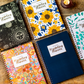 Undated Social Media Content Planner and Workbook  Blue and Gold