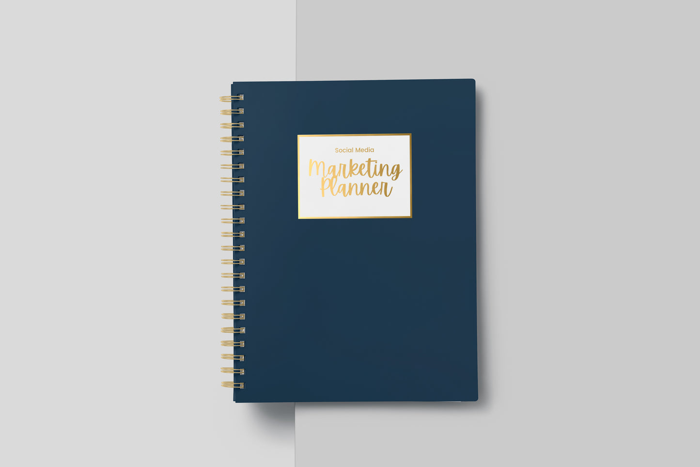 2024 Social Media Content Planner and Workbook  Blue and Gold